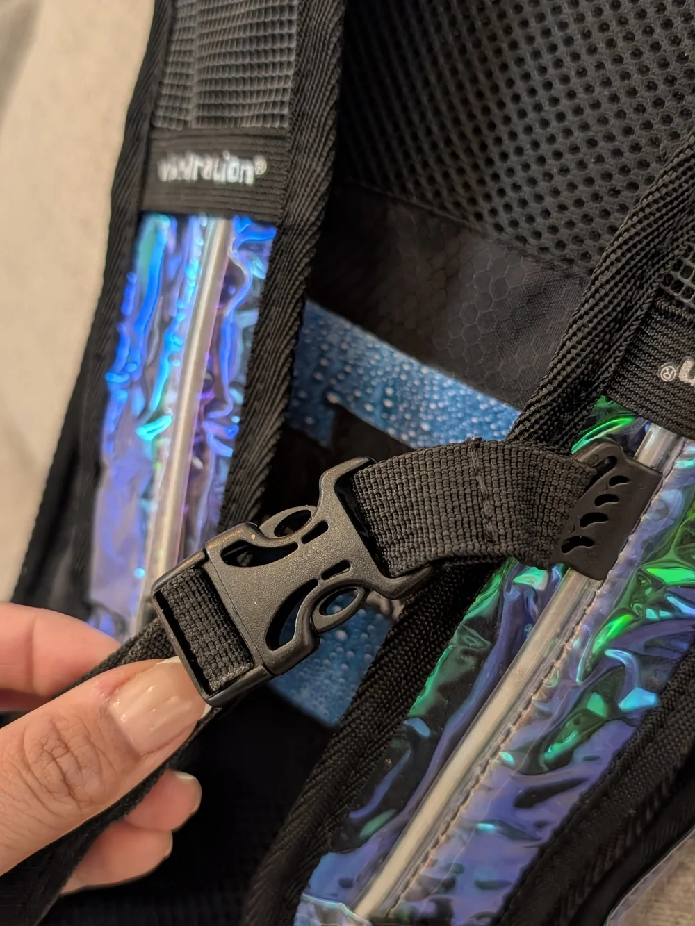 VIBEDRATION Iridescent Green Crossbody Sling Bag